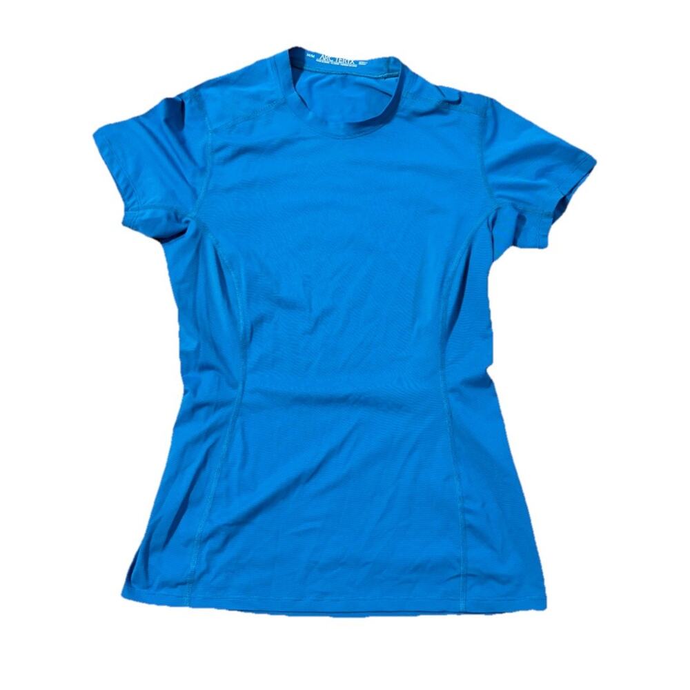 Arc'Teryx Women's Medium Blue Short Sleeve Active T-Shirt Top Hiking Base Layer